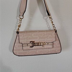 Juicy Couture Beige and Gold & Pink Shoulder Bag